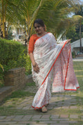 Hand Stitched Cotton Saree — One of a Kind