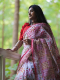 Hand Block Printed, Hand Stitch Cotton Saree — One of a Kind